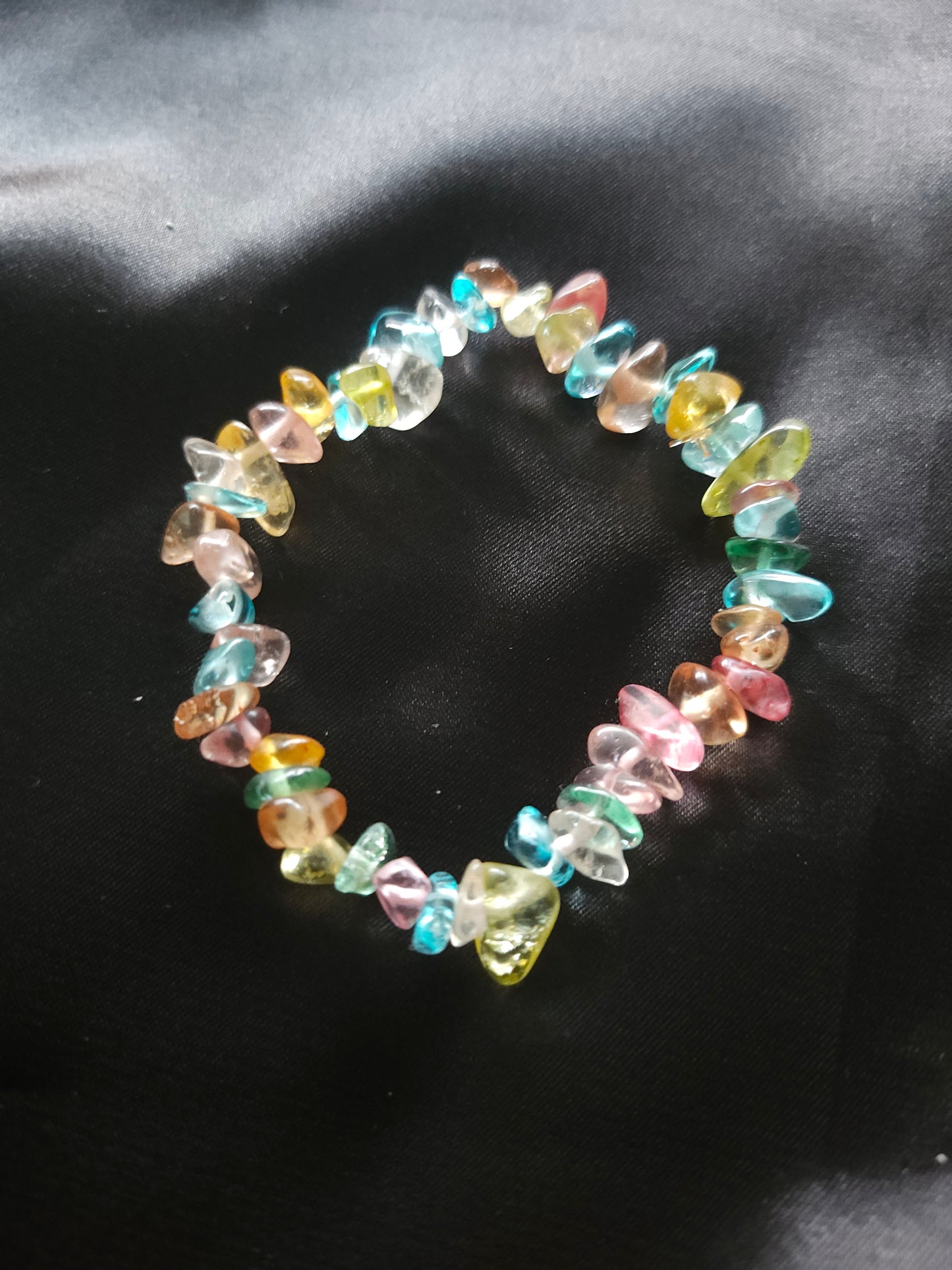 Bracelet perles de verres asymétriques