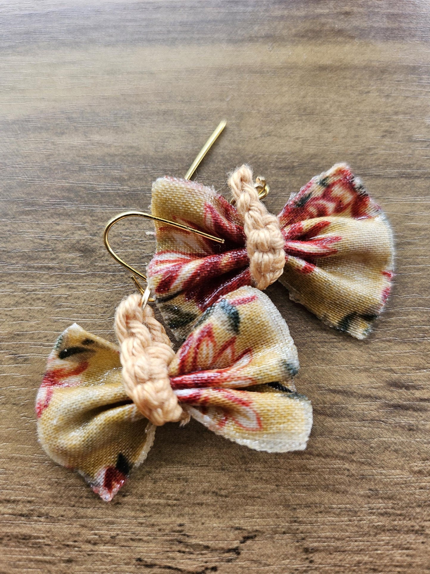 Wet Look Butterfly Knot Earrings