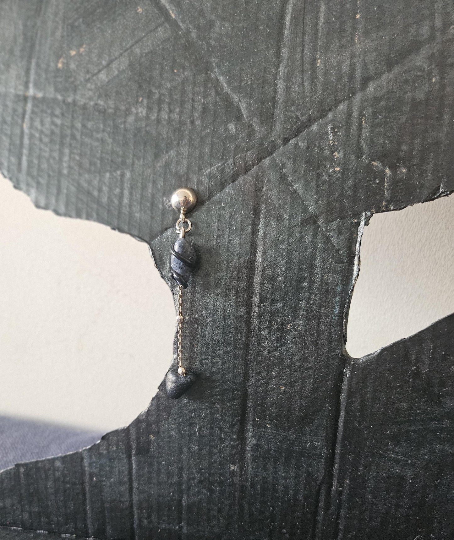 Blue pearl drop earrings