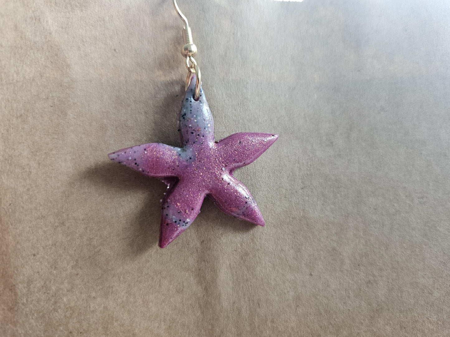 Handmade Pink Star Earrings - Handmade Jewelry