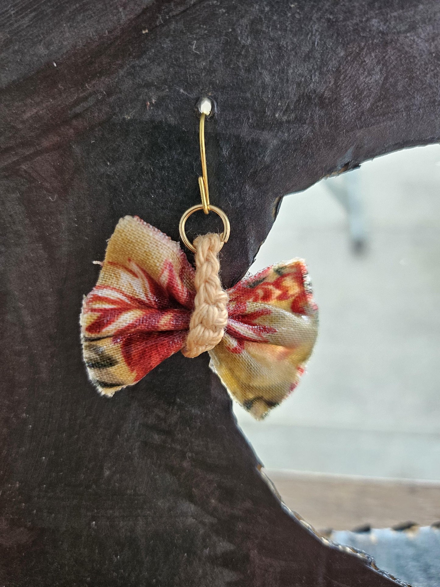 Wet Look Butterfly Knot Earrings