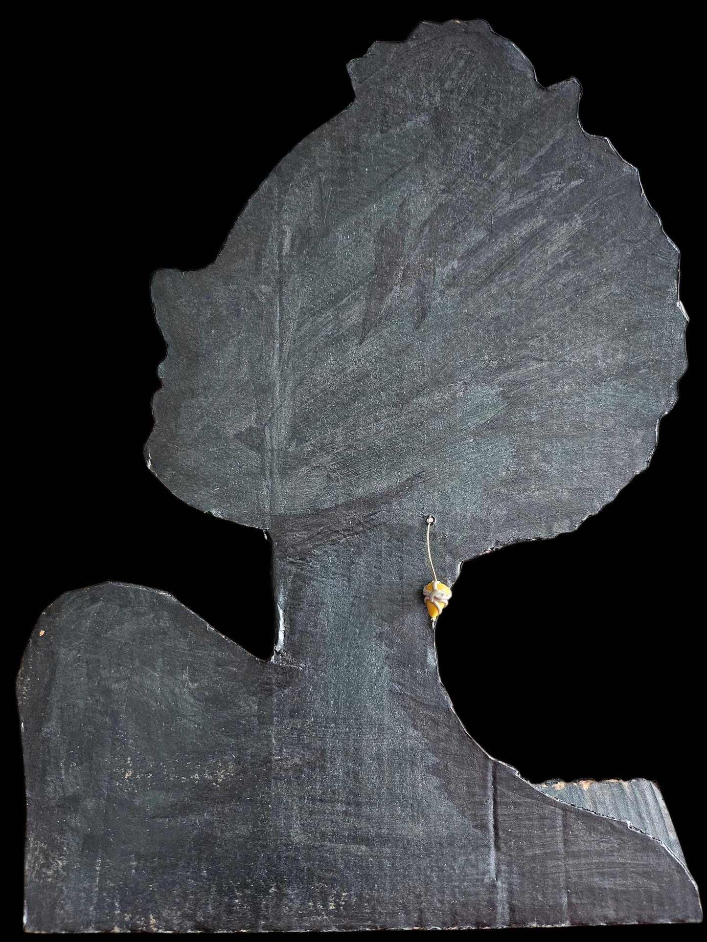 Small yellow and gray cluster earrings