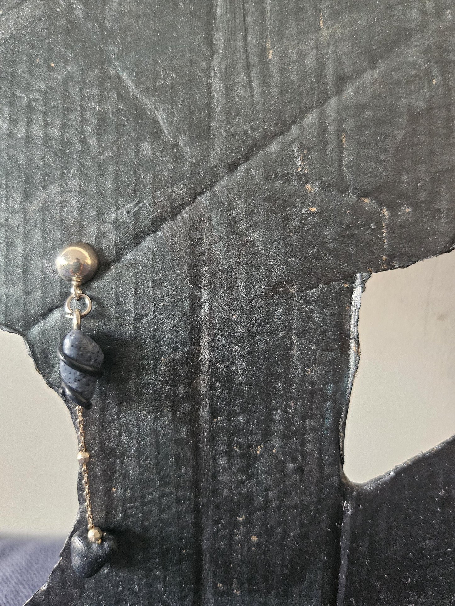 Blue pearl drop earrings