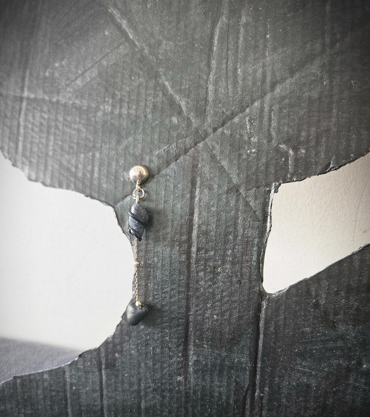 Blue pearl drop earrings