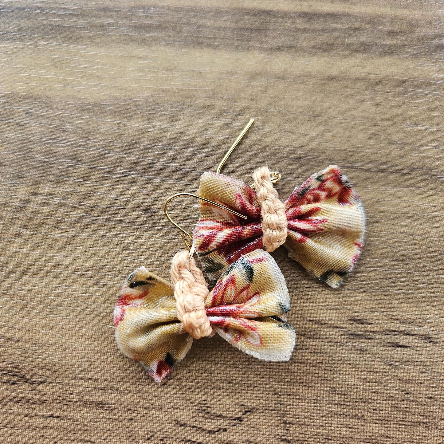 Wet Look Butterfly Knot Earrings