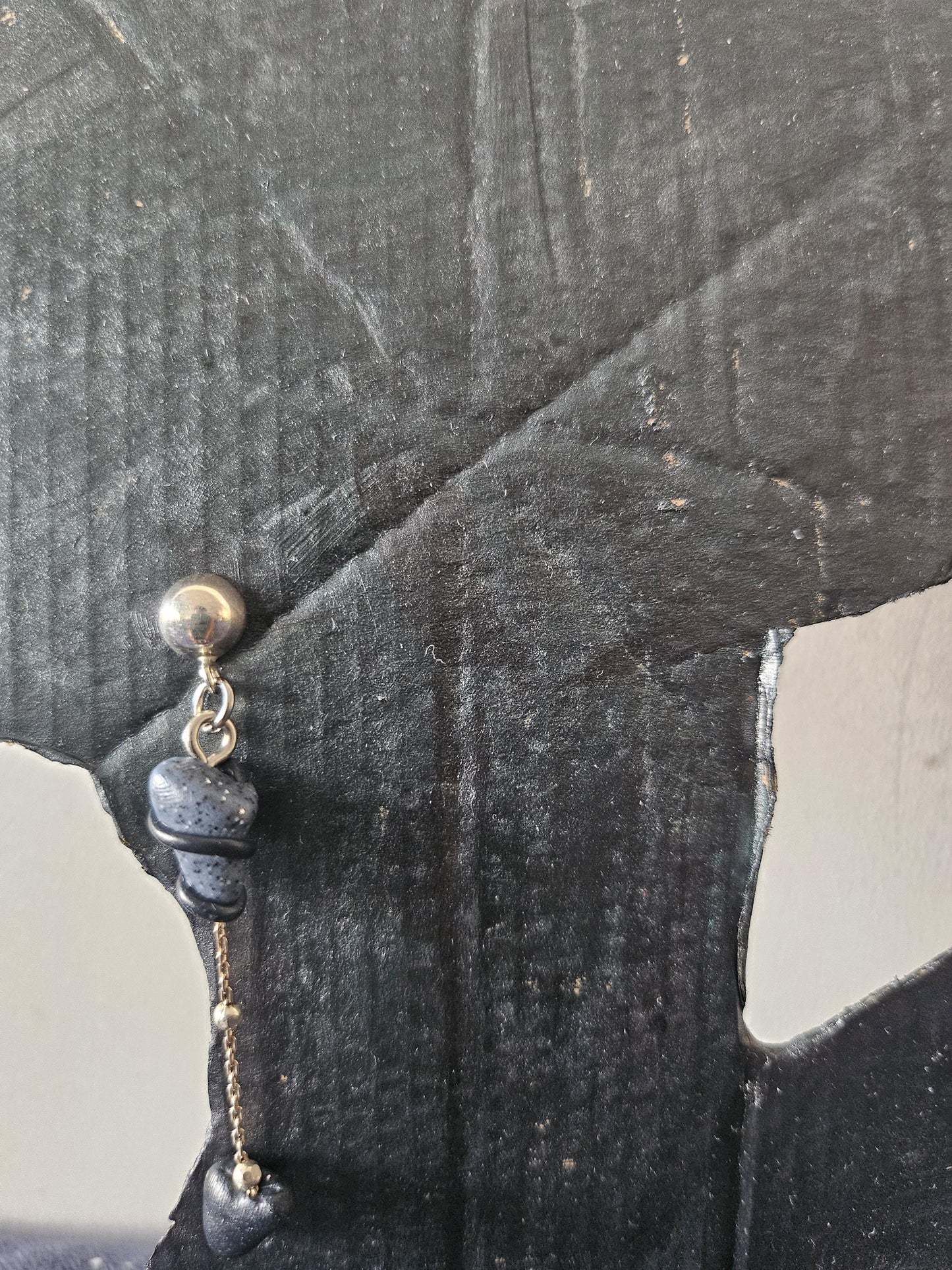 Blue pearl drop earrings