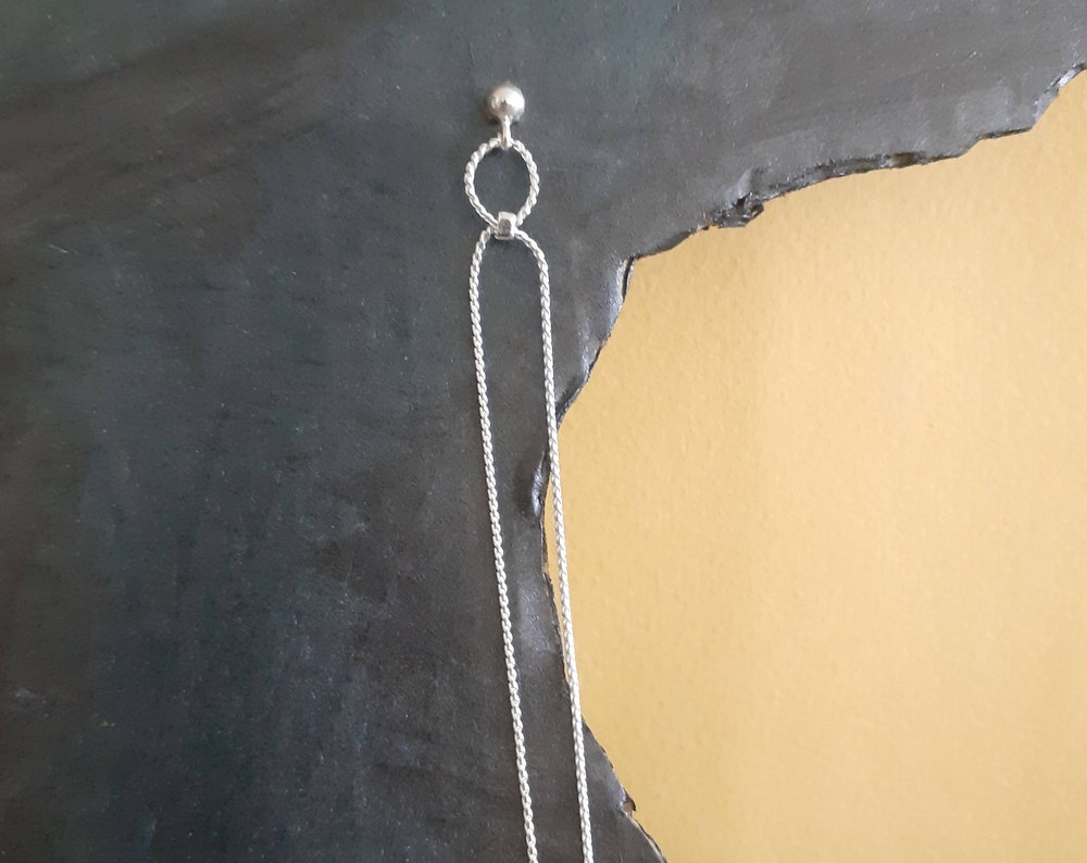 Chaîne d'oreilles argent fin - minimaliste