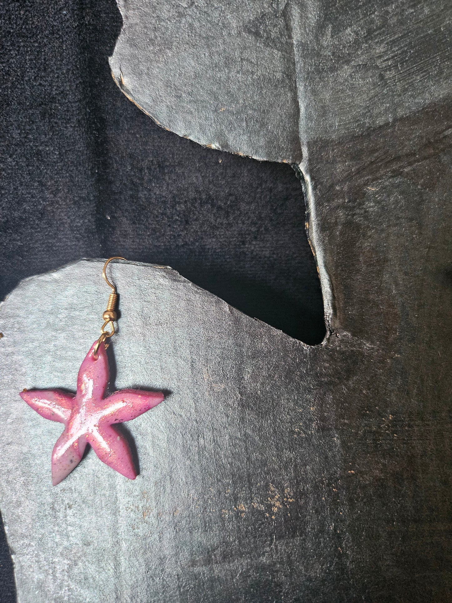 Handmade Pink Star Earrings - Handmade Jewelry