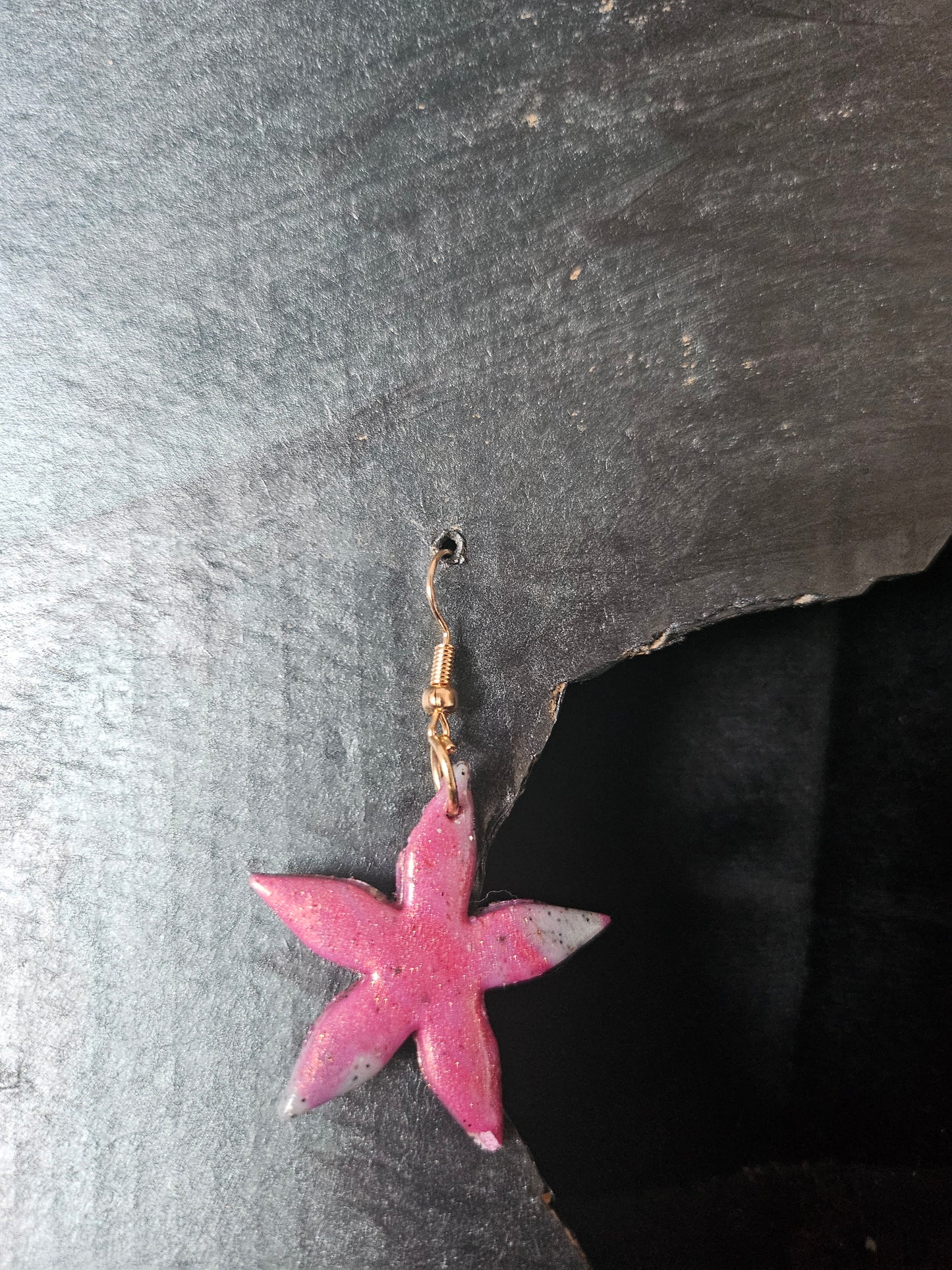 Handmade Pink Star Earrings - Handmade Jewelry