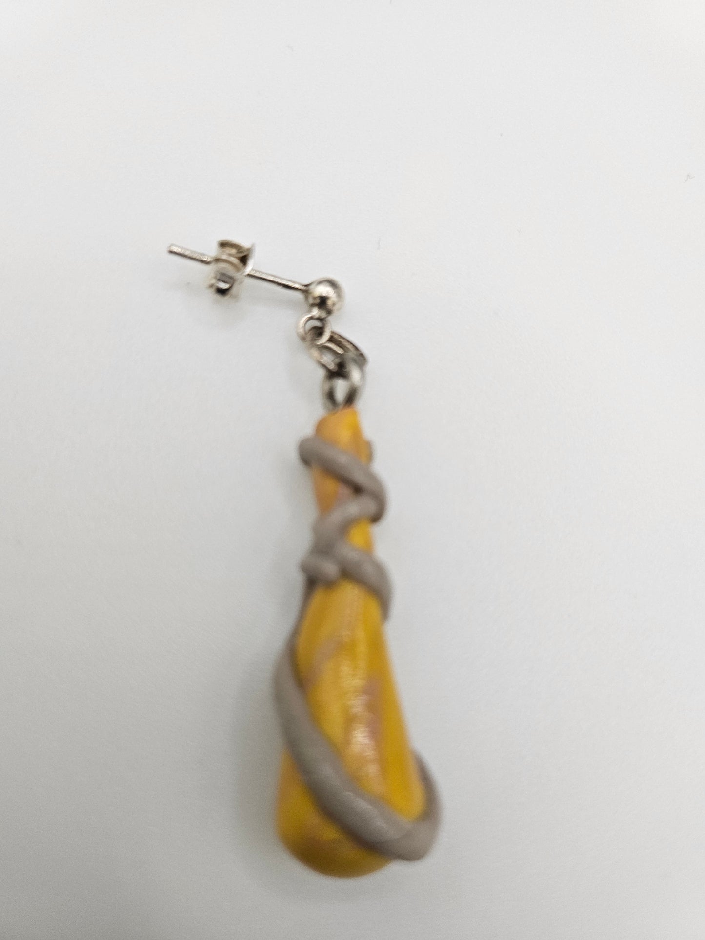 Boucles d'oreilles en forme de goutte, couleur jaune et gris ou bleu et noire