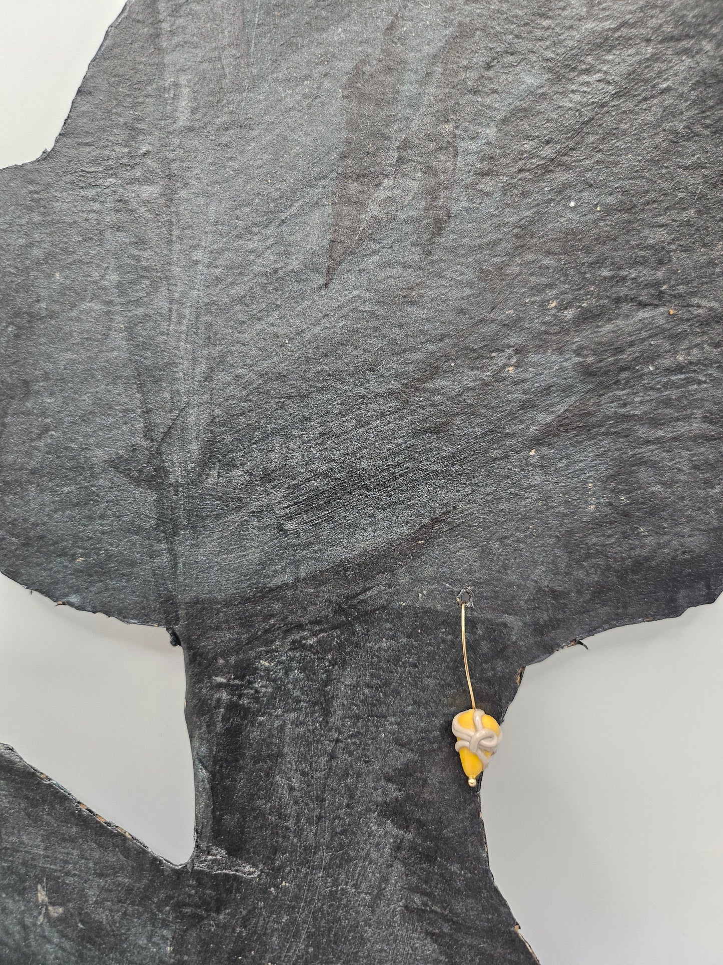 Small yellow and gray cluster earrings